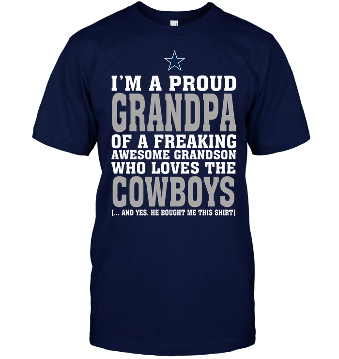 Dallas Cowboys "proud Grandpa Of A Fan Grandson" T-Shirt